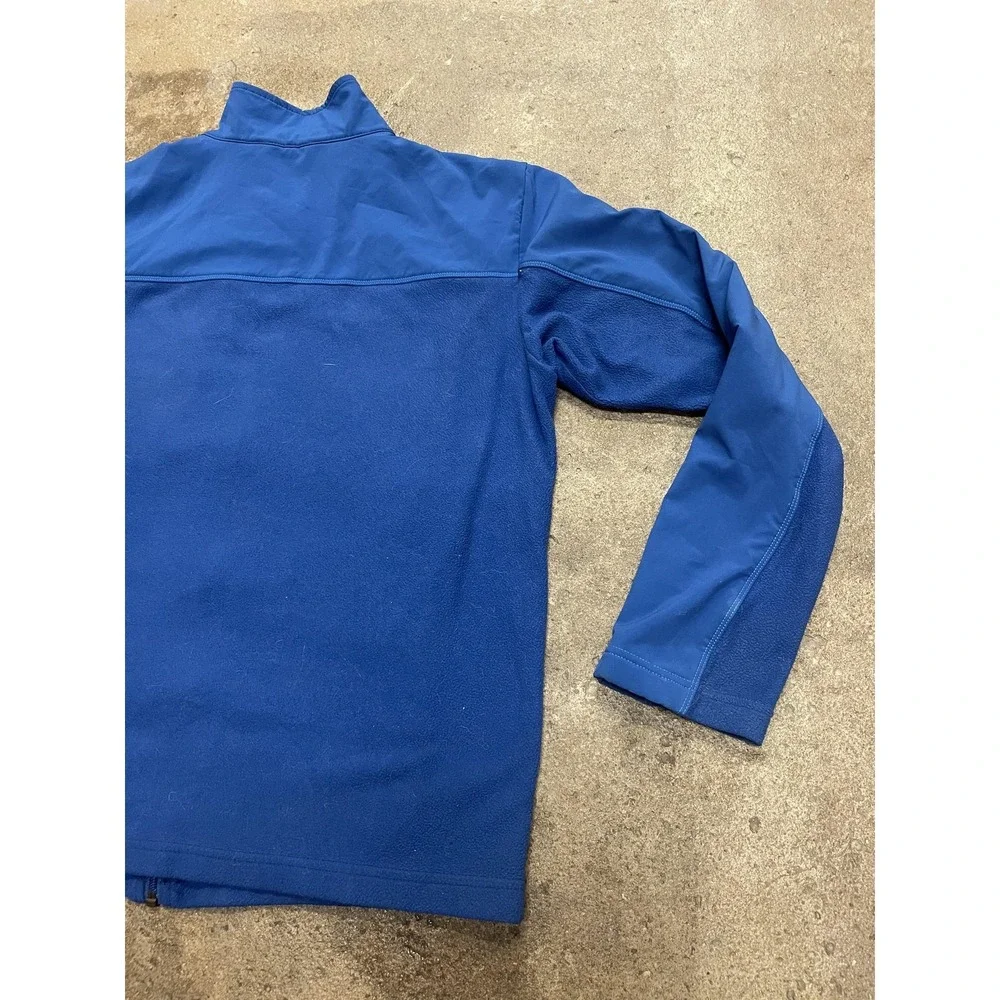 The North‎ Face Jacket Mens Medium Blue Fleece Softshell Full Zip Hiking Trail